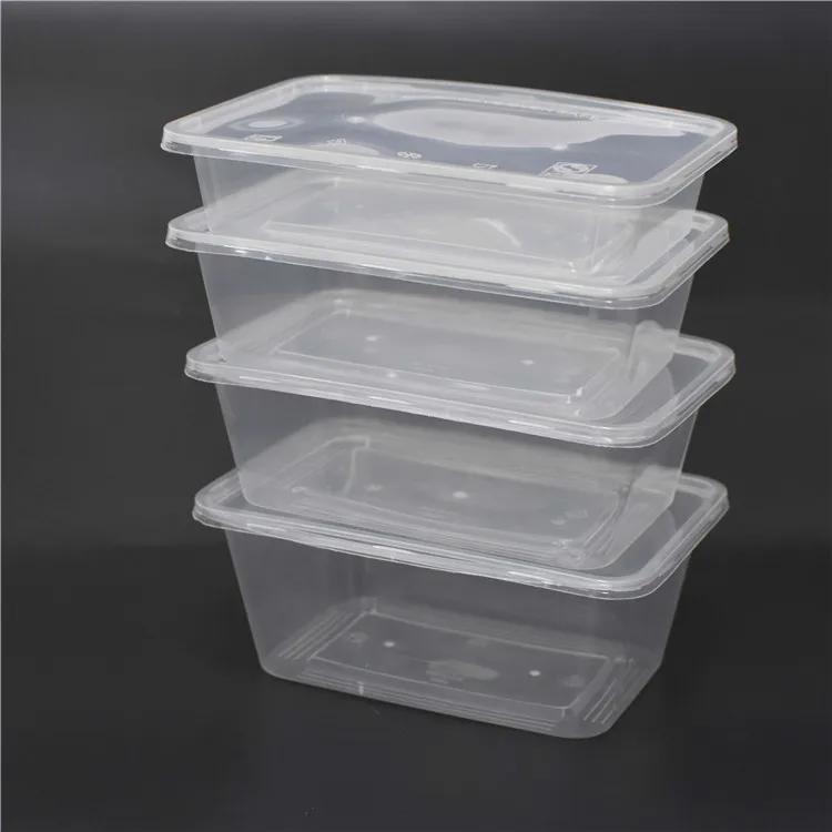 SM6-1101 Use Pp Microwave Rectangular Takeaway Customize Packing Box Food Container With Lid Disposable Plastic Bento Lunch Box