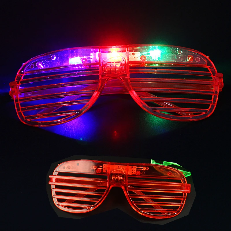 2022 New Arrival Window-blinds Glowing Glasses LED Glasses Flashing Glasses For Party Favors Bulk