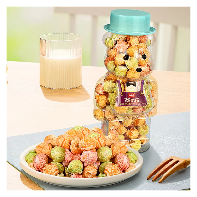 Wholesale own brand puffed popcorn cream flavor caramel flavor popcorn Chinese grain flavor snacks