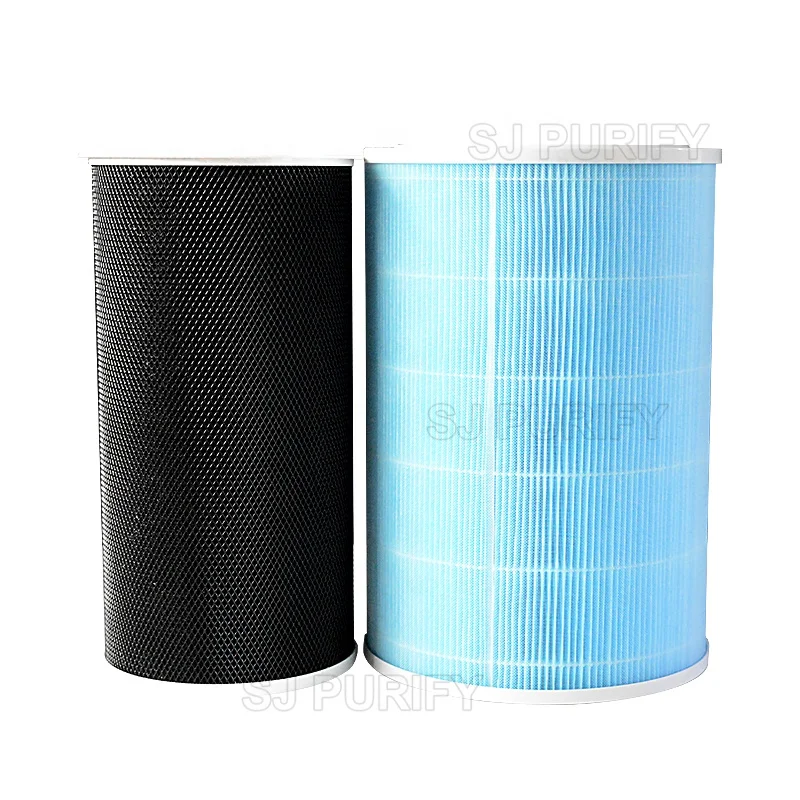 
White nylon mesh filter element activated carbon hepa air filter replacement for XIAO MI JIA air purifier 