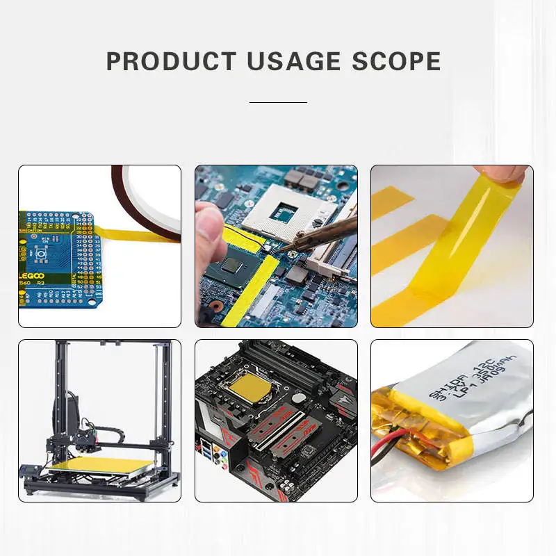 Heat Resistant Transfer Thermal Sublimation Polyimide PI Film electrical Silicone Adhesive Masking heat resistant polyimide tape