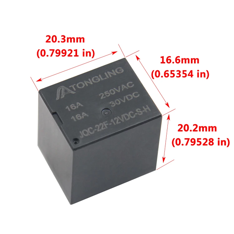 JZC 22F JQC-22F 5V 6V 9V 12V 24V 4 Pin 16A Small PCB Relay