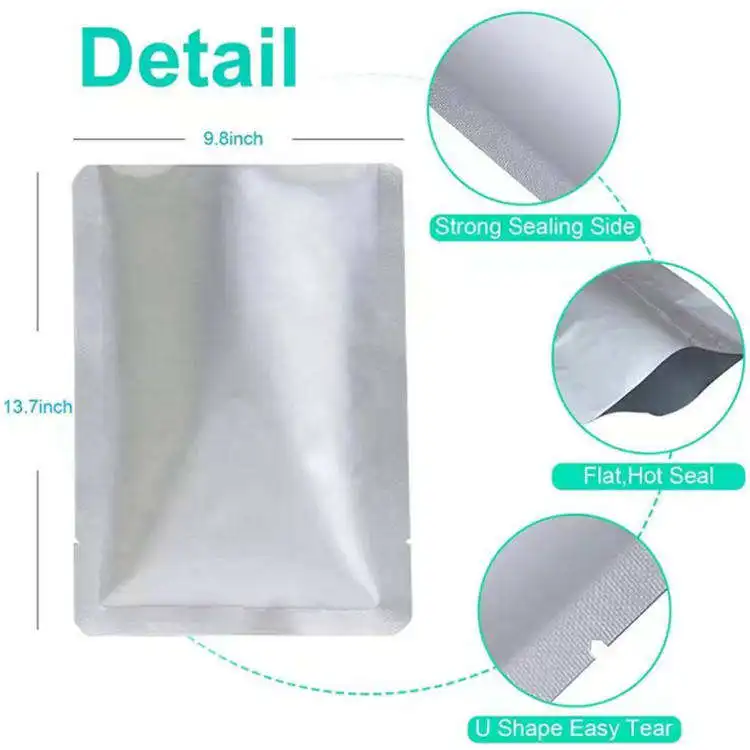 Extra Thick Heat Sealable Recyclable High Barrier Heat Seal Food Storage Mylar Matte 1 Gallon 5 Gallon Vacuum Aluminum Foil Bags