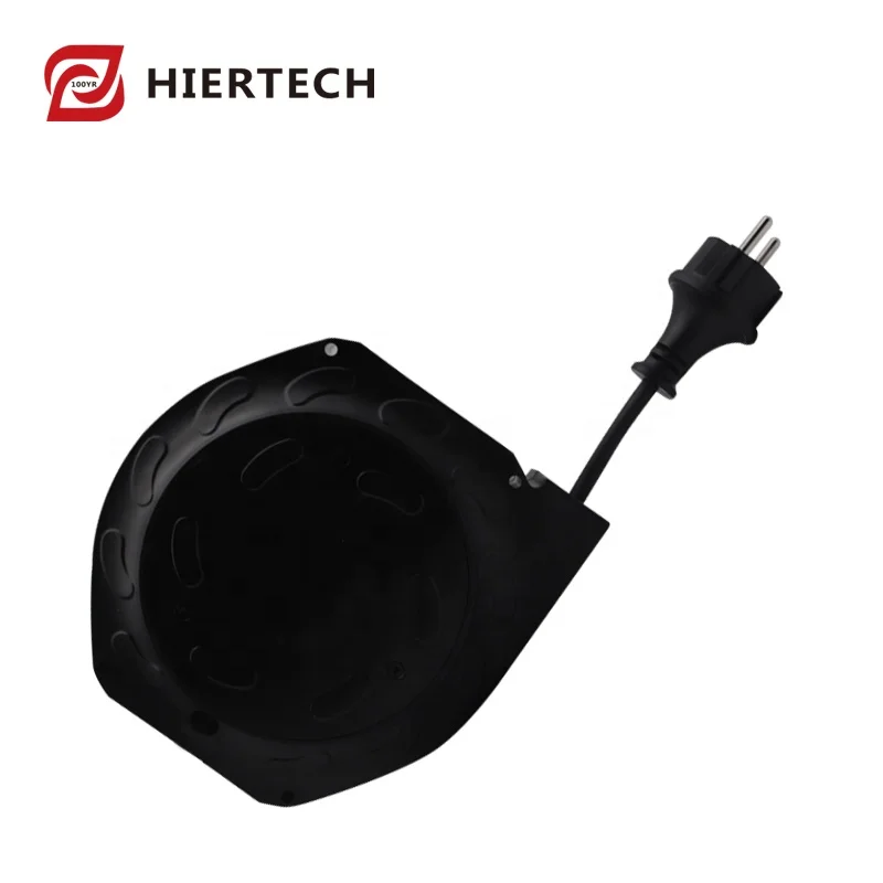 Hiertech Маленький выдвижной кабельные барабаны с 2 ядра шнур питания