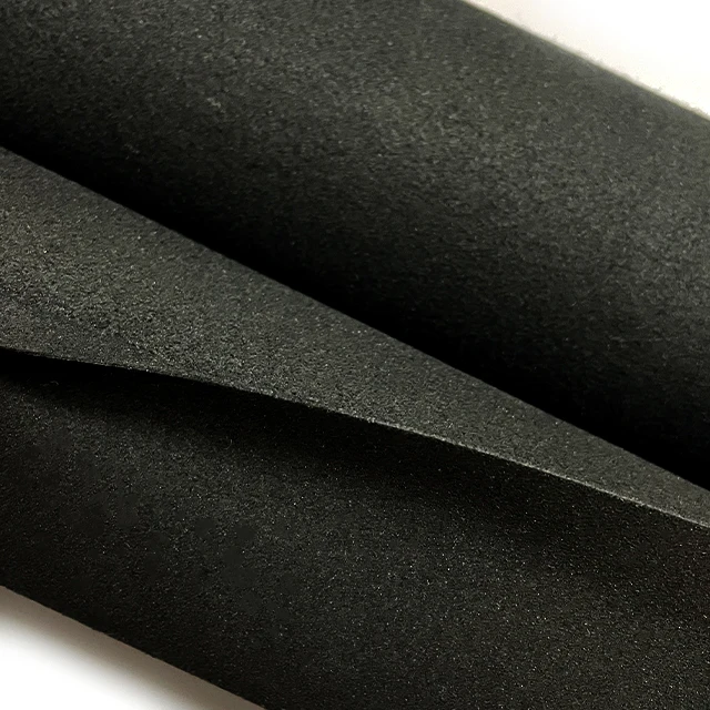 For gloves/shoes/bags/upholstery/mittens/soft 0.7mm Pure Black Eco Friendly Synthetic Microfiber Material Suede Leather
