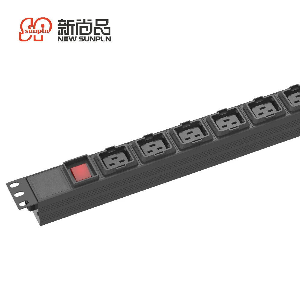 quality guarantee C14 power strip 6 ports control panel PUD for dc high power 240V 30A 50A extension sockets