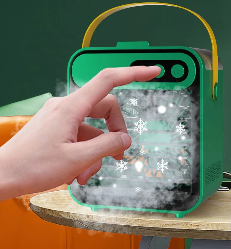 Desktop portable mist fans with phone holder makeup mirror water spray multi function 3 in 1 rechargeable mini desk fan