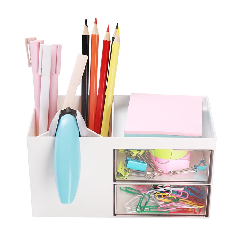 Comix Office Storage Study Desk Minimalist Pop Up Two Tier Stack Stand Oganizer for School with Desktop