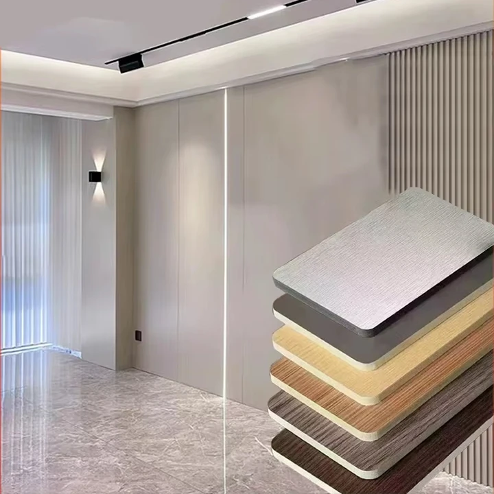 Wood Bamboo Charcoal Wood Veneer Board Panel Marble Slab PVC Wall Bamboo Wood Fiber Marble Wall Panel