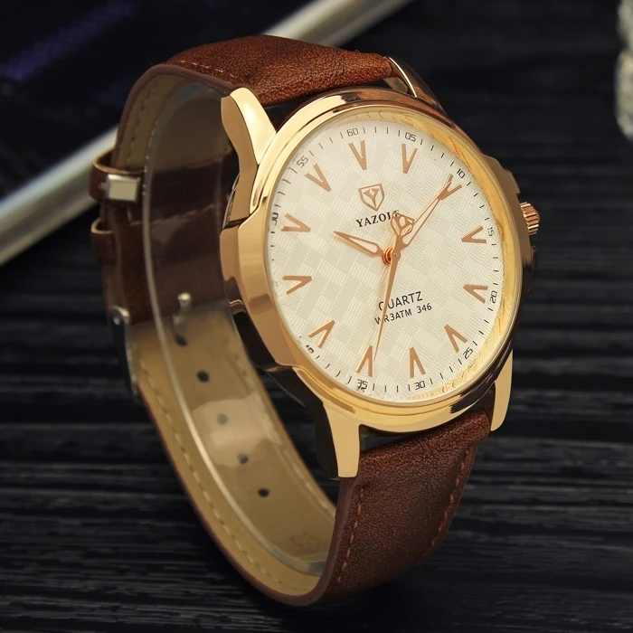 YAZOLE D 346 Hot Selling wrist watch for men in wristwatches 2023 Quartz Watches Private label watch Leather bands Reloj