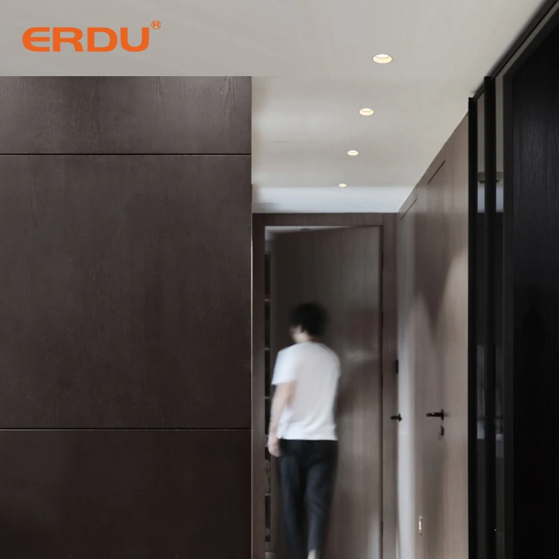 ERDU Cut Off Size 75mm 12w Led Recessed Downlight Aluminum Built-in Anti-glare Spotlight 7W Downlight Spotlight
