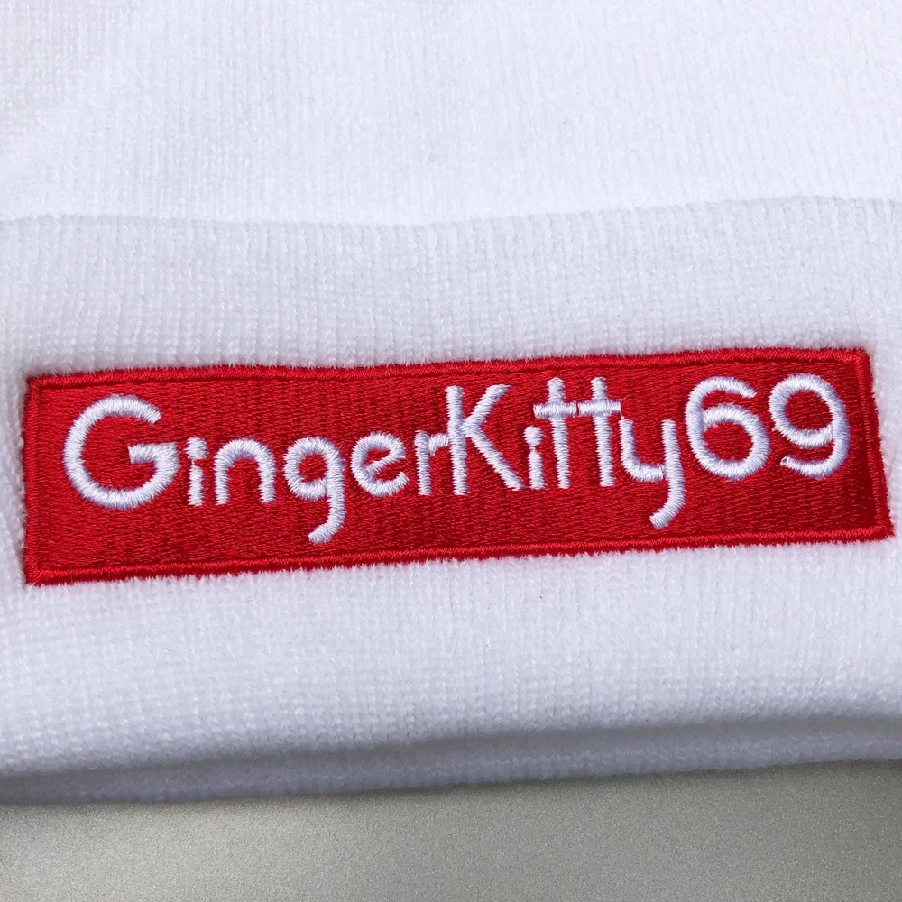 OEM wholesale acrylic white embroidered logo customize kids beanies hat