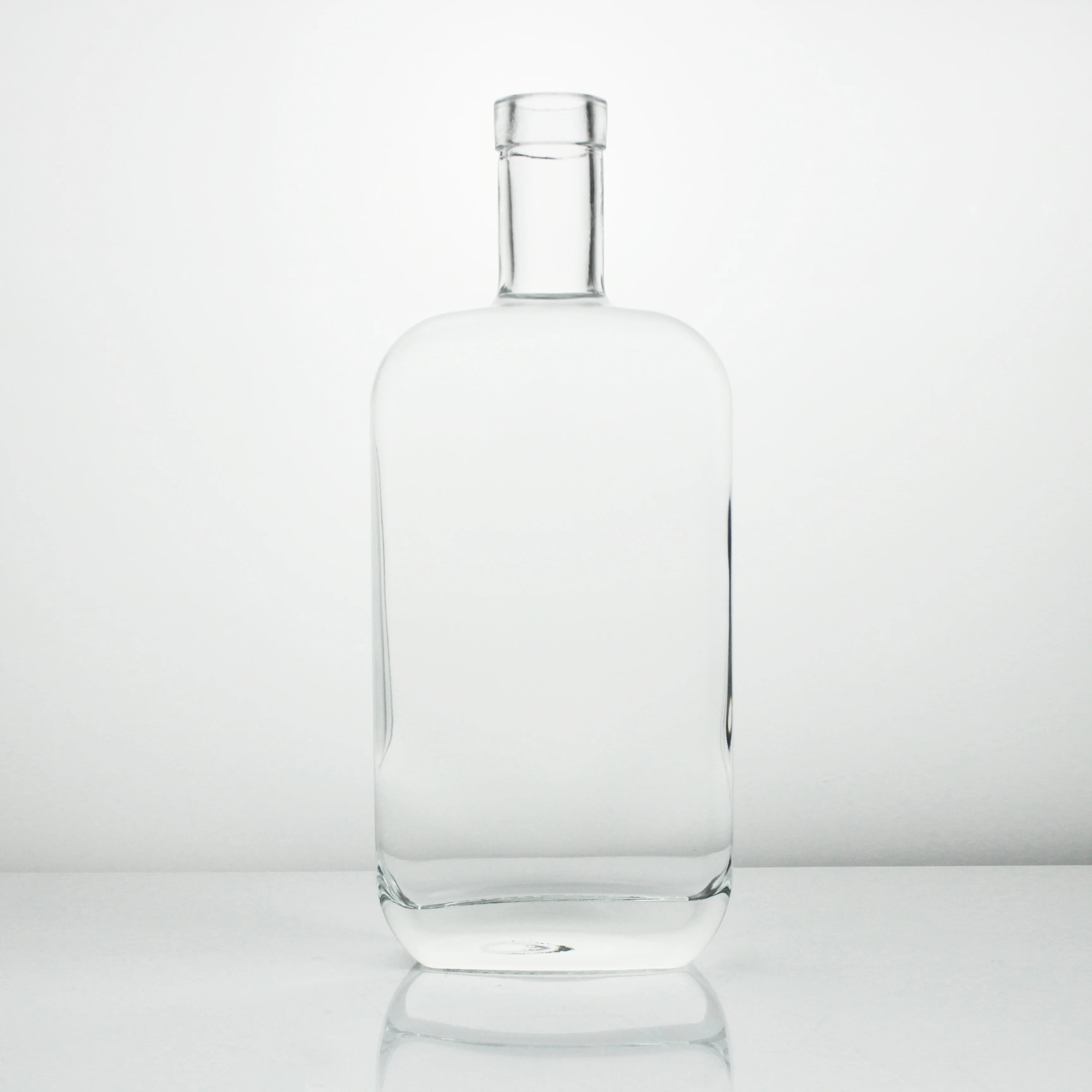 Chinese manufacture factory price  wicked  skeleton  volume glass bottle for liquor brandy whiskey rum vodka