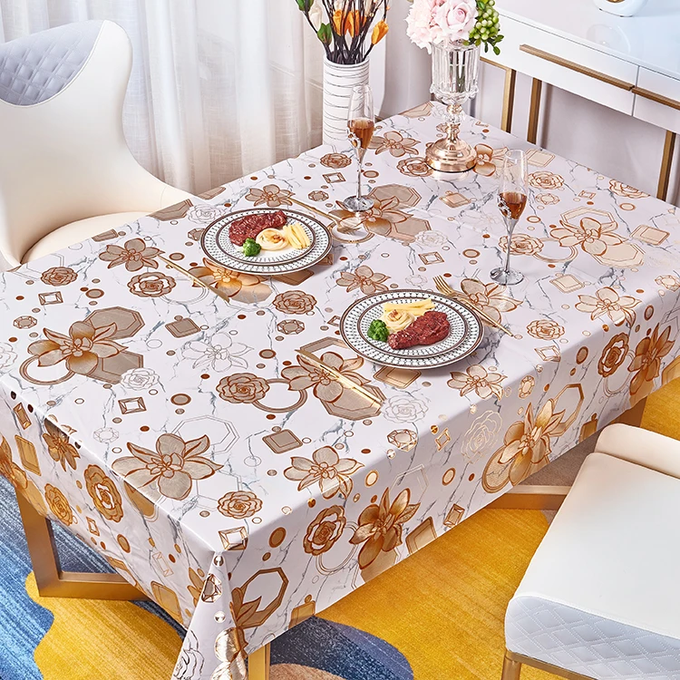 Innoplast Brand Factory Price PVC Metallic Colorful Emboss Printing Tablecloth