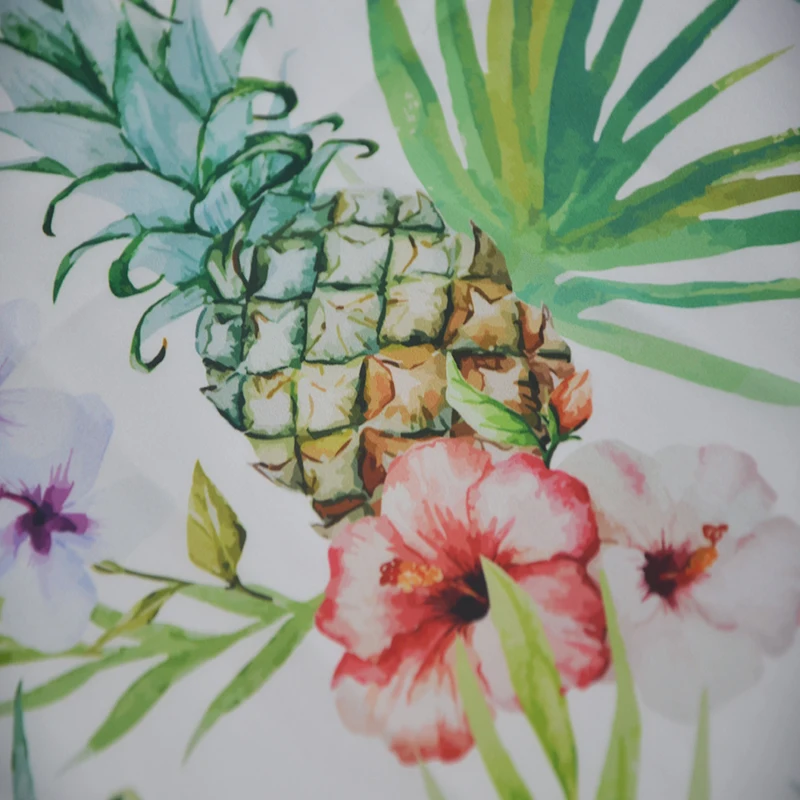 Цифровая печать тутового ананаса тропический стиль тканый 100 шелк ткань для