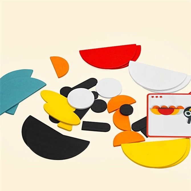 Wooden 3D Puzzle Animal Shape Cognitive Early Education Learning Toys for Children.