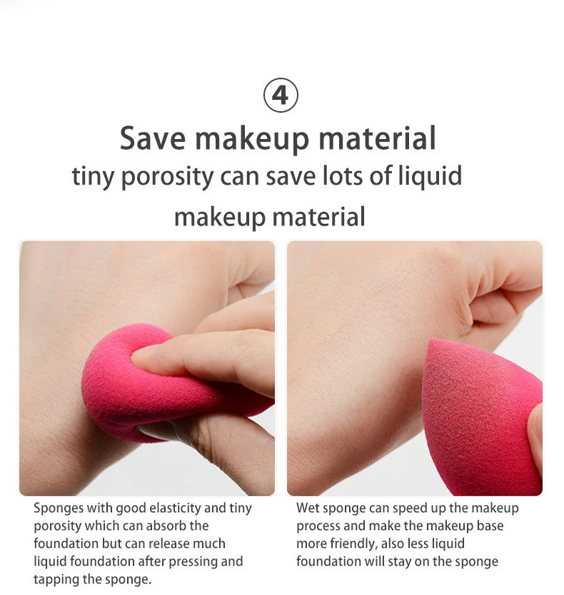 New Arrivals beauty Cosmetic Makeup Sponge Puff for Beauty Accessories Red Egg Smooth Foundation Contour Blending Puff