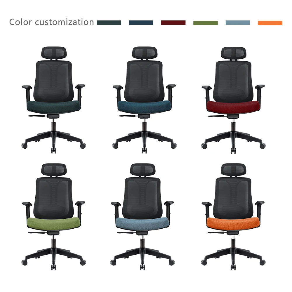 Half price free sample Adjustable armrests Chile modern movable rotating high-quality comfortable mesh computer office chair