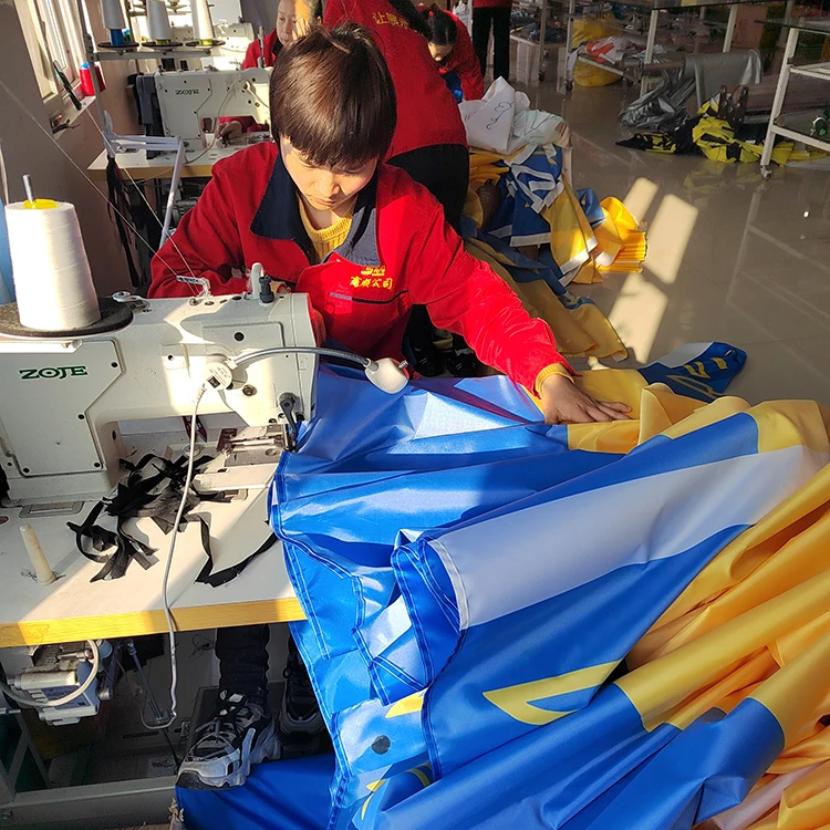 Wholesale Cheap Custom Size 3x5ft Printing Polyester National Blue Yellow Ukraine Flag