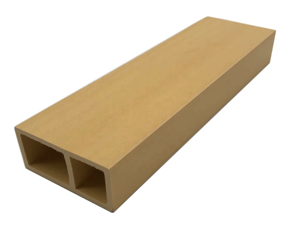 Easy install wpc composite plastic wood timber tube 50x25mm composite wpc timber tube for wall partition