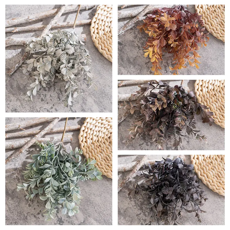 CL11003 Artificial Eucalyptus Leaves Spray Greenery Stems for Home Wedding Floral Arrangement