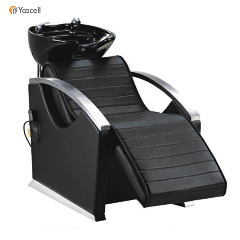 Yoocell Electric Hair Washing Salon Adjustable Footrest Shampoo Chair Backwash Sink
