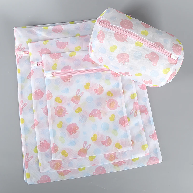 Банни шаблон Пользовательские белье экологичный хлопок сетки Прачечная сумка набор