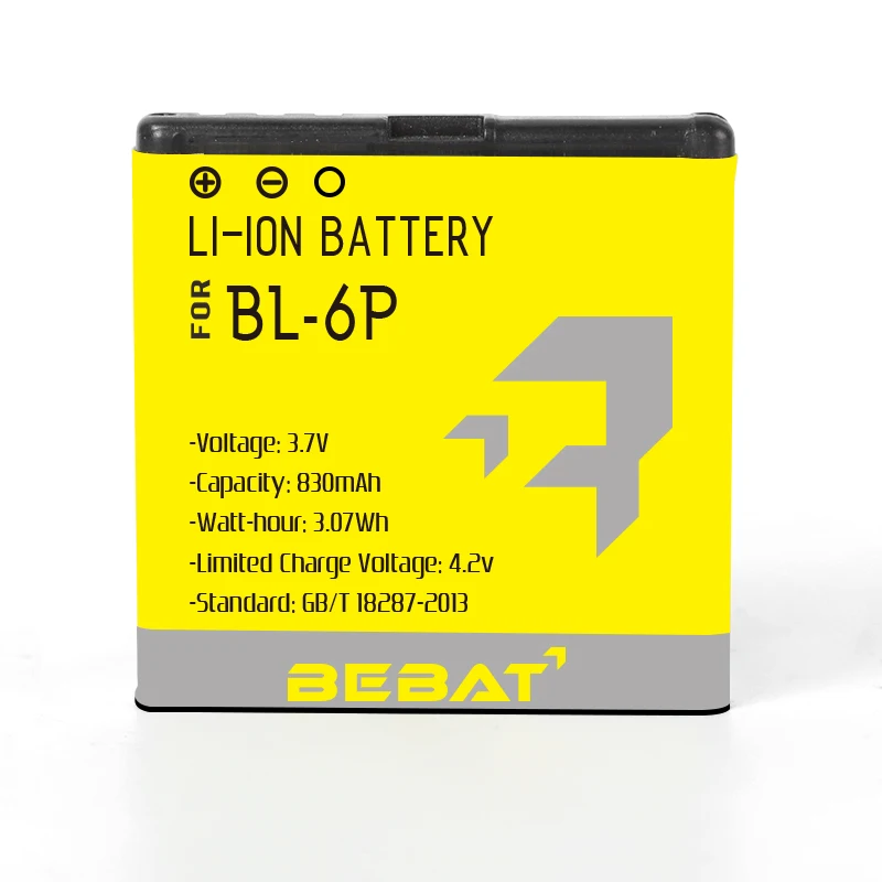 12 Months Warranty BL-6P Battery for Nokia 6500c 7900 5100 Cell Phones