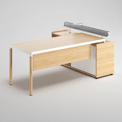 Adjustable Height L Shaped Office Table Executive Desk