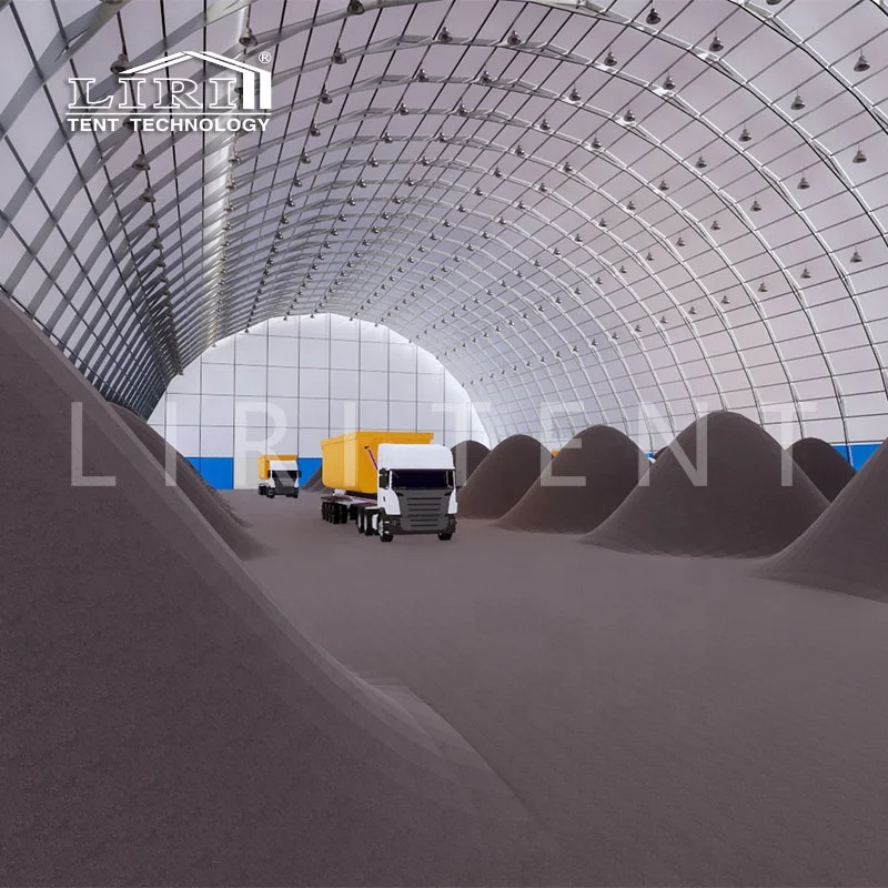 Waterproof and Dust Proof Circular Arched Coal Storage Warehouse Tent for Sale