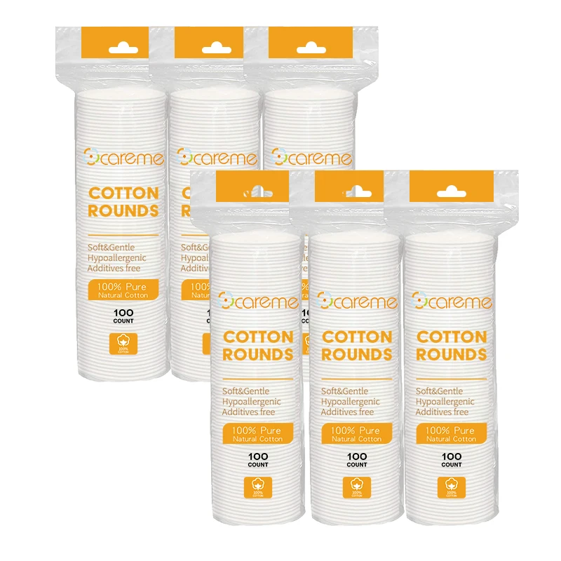Hot sales 100 pcs disposable cotton pad round cotton pads makeup remover