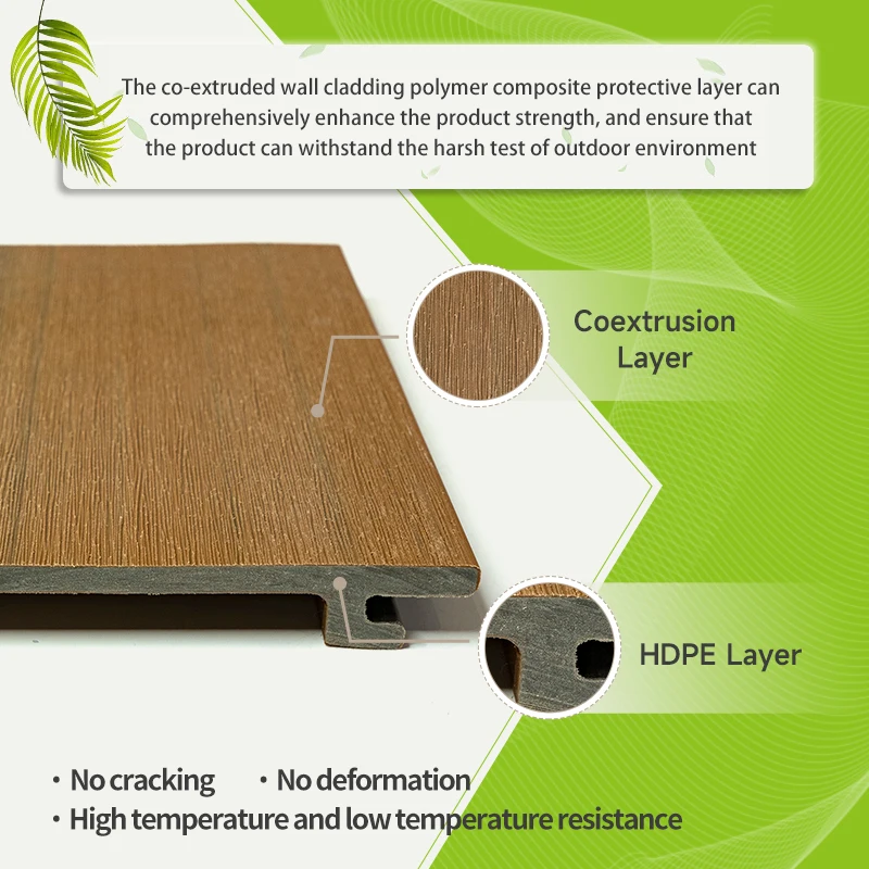 High Quality WPC Wall Board Co-extrusion Panel Wall Exterior Wood Plastic Composite Wall Cladding