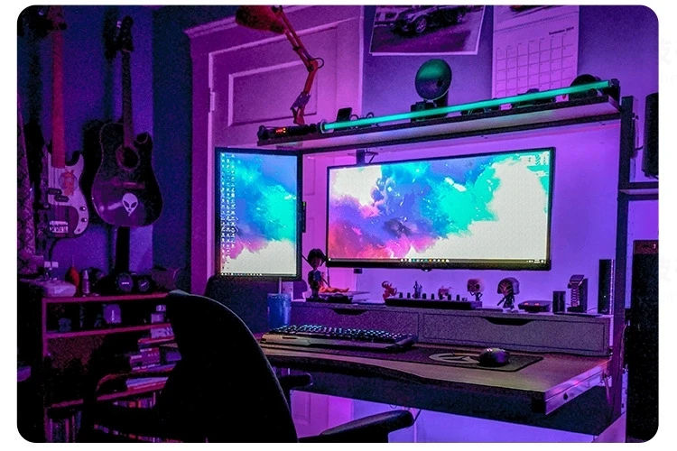 TVWiFi TV LED Strip Lights RGB TV Lighting with APP Control and Music Sync for 21-80inch TVS PC