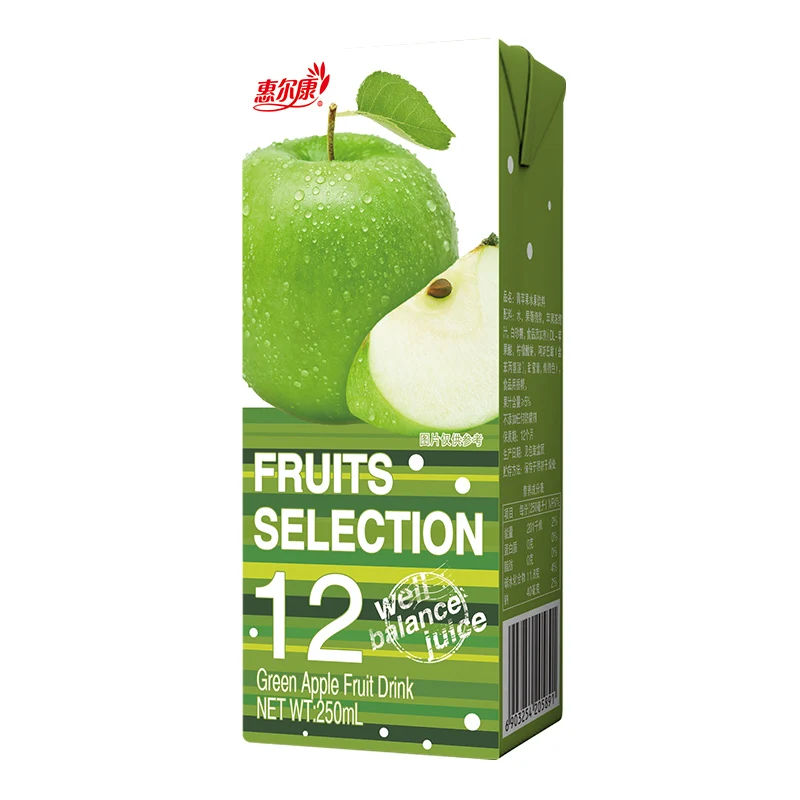 
Natural Apple Wholesale 250ml Private Label OEM Soft Drink Carton Beverage Apple Fruit Juice 