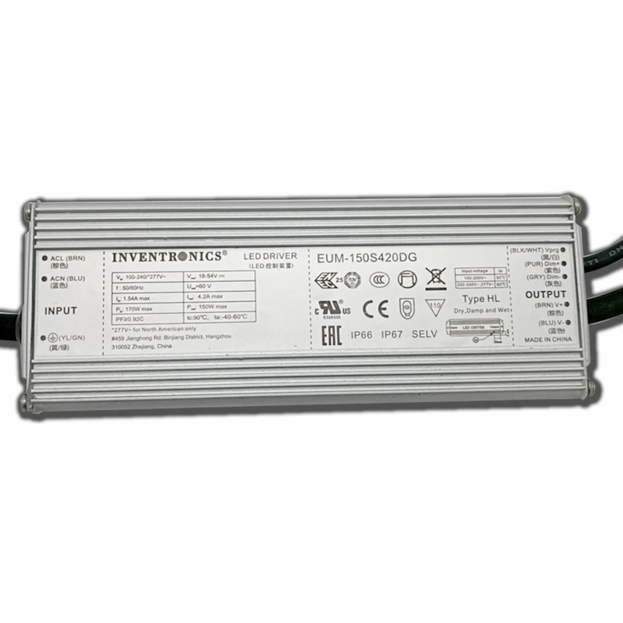EUM-150S420DG inventronics светодиодный драйвер 150 w 24V 36 Вт водостойкый led блок питания Ватт