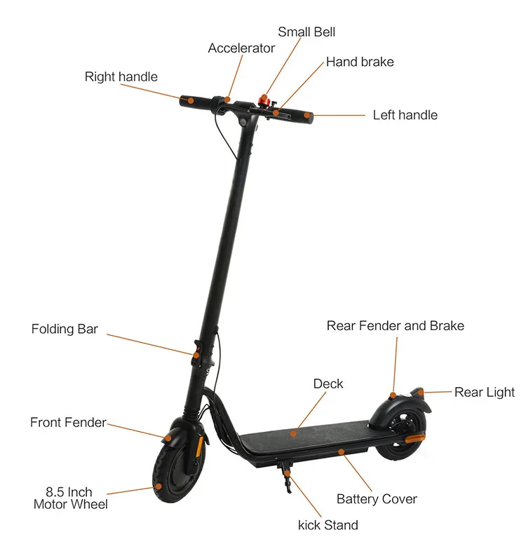 Eu Warehouse Best Price 8.5 Inch Adult Fashion Electric Scooter Electronic Scooter Urban Road Electric Bike Scooters