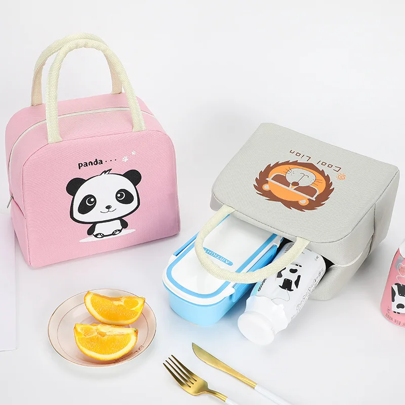 Wholesale Fashion Waterproof Tote Lunch Bags Cartoon Thermal Insulated Food Bags Portable Picnic Lunch Bag For Men Women Kids