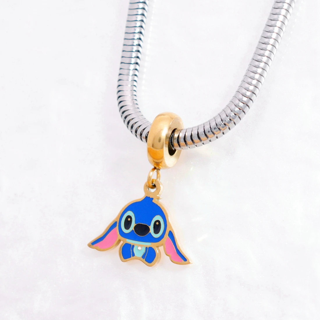 High-End 18k Gold-Plated Rope Chain Stainless Steel Bracelet Matte Fashion  Dripping Oil Animals Accessories