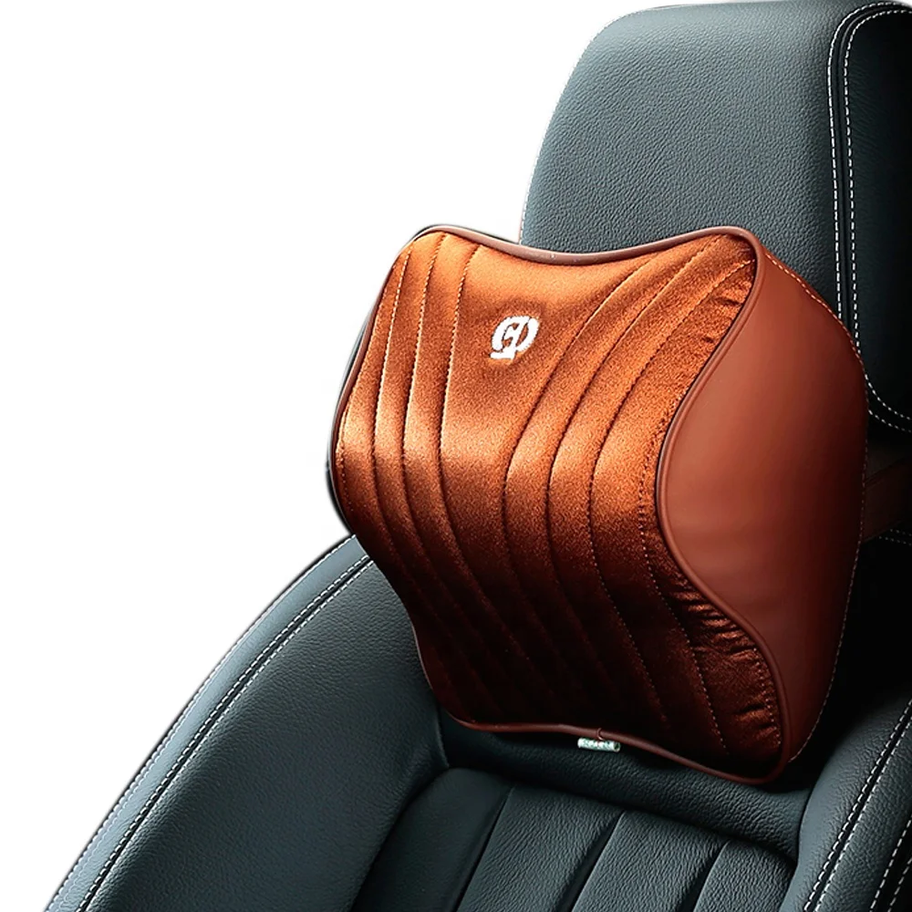 RTS Custom fine quality Luxury memory foam neck support car seat travel neck rest pillow for car