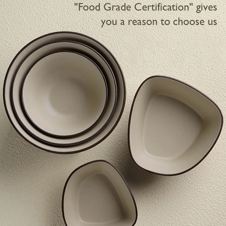 Unstable plastic soup bowls, irregular melamine bowls in restaurant tableware