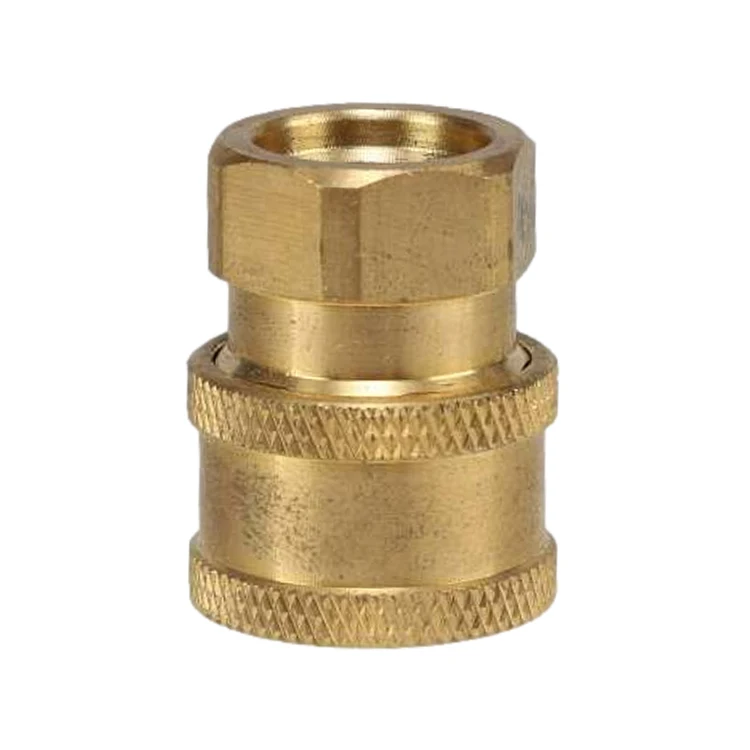 Латунная насадка для мойки высокого давления, 1/4 дюйма, один коннектор 1/4 дюйма