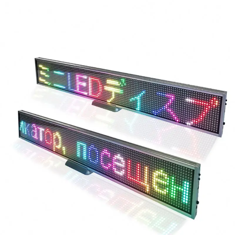 16*128 dots P5 indoor wifi  led scrolling message sign display board led Luminous advertising Taxi Rear Window Digital Billboard