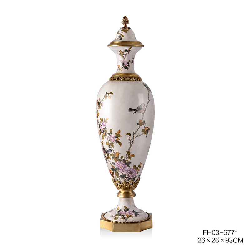 2024 new designs creative brass ceramic handmade trophy cup for tableware decorations home office decor