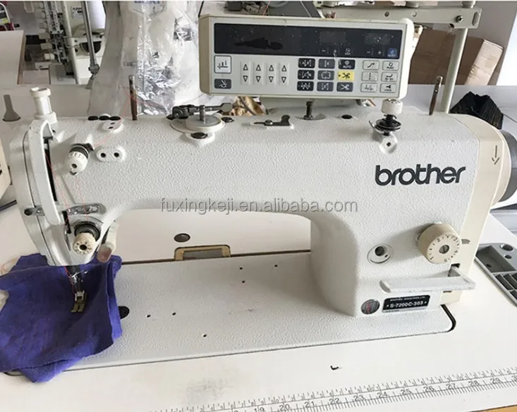 Используемый Brother 7200C одноигольная прямая задвижка с прямой задвижкой резьбовым триммером компьютеризированная Промышленная швейная машина
