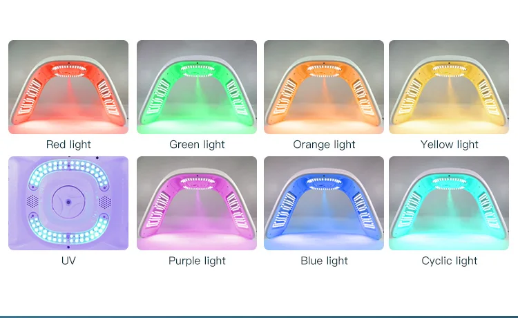 Home use 5D Collagen red light therapy UV led light for coffee skin facial SPA anti-aging red light therapy device