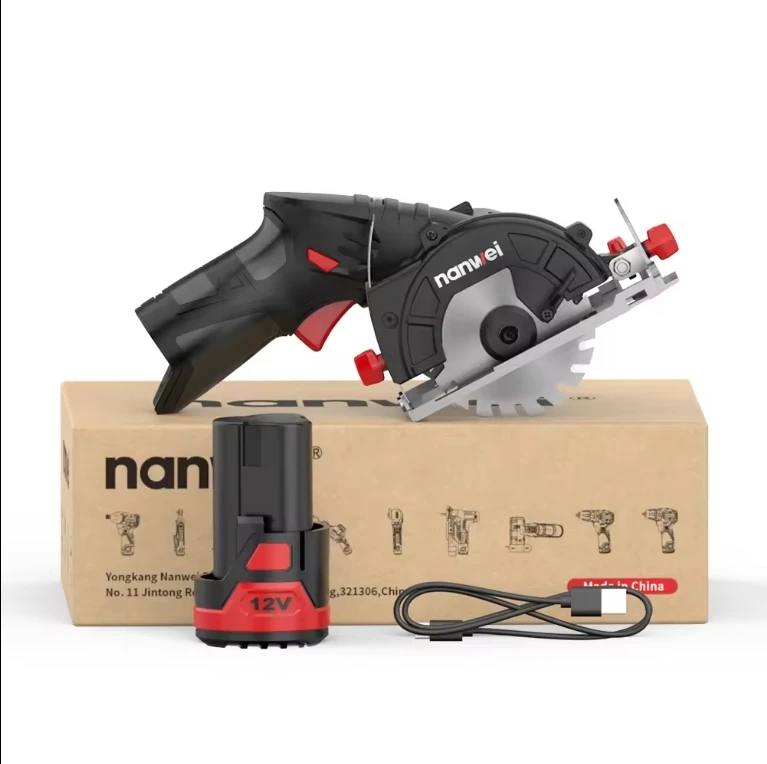 NANWEI Cordless Circular Power Saw Machine For Metal Steel Pipe Cutting Wood Cutting Electric Brushless Power tools