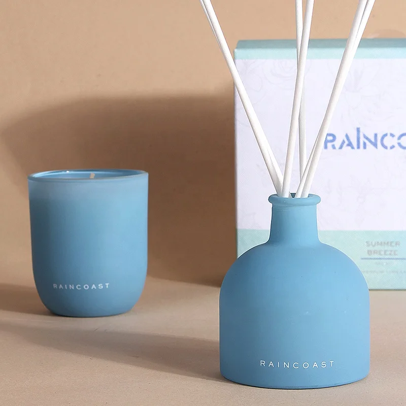 RAINCOAST Fashion Reed Diffuser and Candle Set 70ml+140g Aromatherapy Candle Set Wholesale Scented Candle