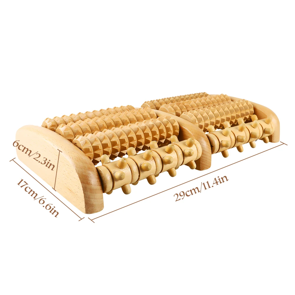 All Natural Wood Massage Roller Wooden Foot Massager for Relax and Relieve Plantar Fasciitis