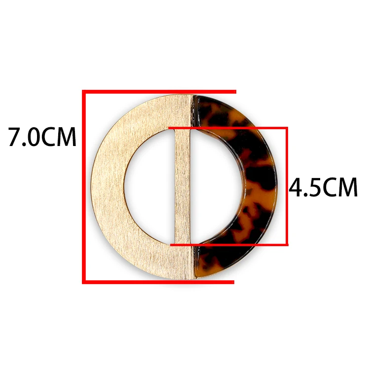 New fashion manufacturer design aluminium alloy+Acetate adjuster pin belt buckle