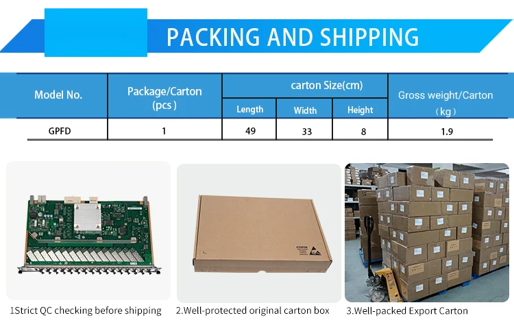 Original 16 ports GPON Optical Line Terminal Service Board C+ C++ Pon Modules GPFD For FTTH Network